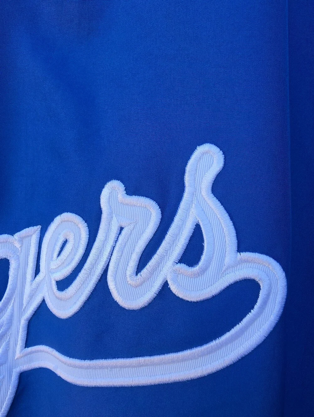 Vintage Nike Team MLB Los Angeles Dodgers Pullover Windbreaker Jacket Blue Mens